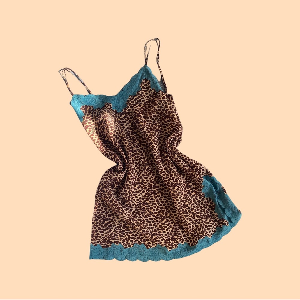 Vintage Cheetah Print Slip Dress